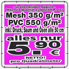 Werbebanner pvc mesh gebraucht kaufen  Hamburg