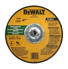 Pacote com 10 discos de moagem de concreto/alvenaria DeWalt DW4959 1/4 pol. C24R comprar usado  Enviando para Brazil