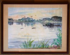 Tableau aquarelle gérard d'occasion  Toulon-