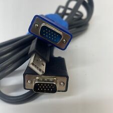 Cabo USB VGA KVM 2 em 1 sem marca 1,83 m 6 pés VGA-SVGA HDB 15 pinos macho para macho, usado comprar usado  Enviando para Brazil