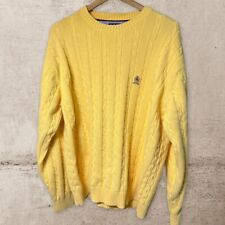 Suéter masculino vintage Tommy Hilfiger extra grande malha amarela crista coroa anos 90 comprar usado  Enviando para Brazil