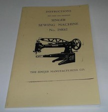 Singer 29k62 instructions d'occasion  Expédié en Belgium