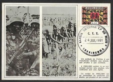Cartão postal Frelimo Moçambique Aldeia Comunal 1º de Maio Cheringoma pmk maxicard comprar usado  Enviando para Brazil