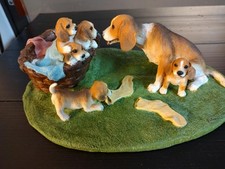 estatuetas vintage de cachorros, especificamente com Beagles Mom And Puppies comprar usado  Enviando para Brazil