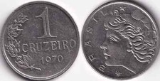 1 Cruzeiro 1970 Brésil Brasil Tête de la République / Cargo amarré comprar usado  Enviando para Brazil