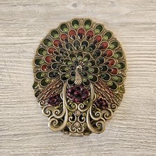*Lindo* Espelho de mão pavão dobrável esmalte enfeitado com cristal comprar usado  Enviando para Brazil
