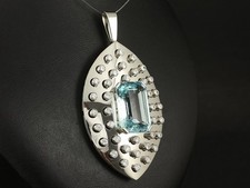 Großer aquamarin brillant gebraucht kaufen  Schloß Holte-Stukenbrock