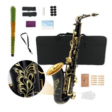 Kit de saxofone alto plano Yinfente Eb com 10 palhetas, 8 almofadas almofadas almofadas, ouro preto comprar usado  Enviando para Brazil
