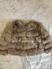 Beige real fur for sale  LONDON