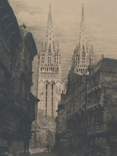 Rare gravure cathedrale d'occasion  Hyères