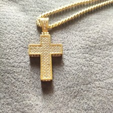 Collana crocifisso tempestato usato  Gragnano