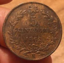 Moneta centesimi 1862 usato  Olbia