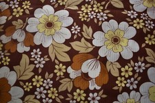 Vintage lata 60. stokrotka kwiatowy nadruk panel zasłonowy pojedynczy długi retro kamper  na sprzedaż  Wysyłka do Poland