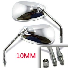 Espelhos retrovisores cromados de motocicleta 10 mm compatíveis com Honda SHADOW 1100 750 VTX1300 1800 comprar usado  Enviando para Brazil