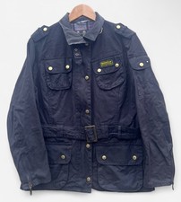 Jaqueta de cera Barbour International feminina com cinto preto - Tamanho 12 Reino Unido comprar usado  Enviando para Brazil