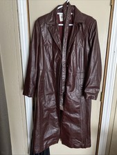 Womens leather trench for sale  Alma