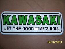 1-KAWASAKI Let the Good Time's Roll Adesivo 3 X 8.5 Novo Vinil VERDE, PRETO+BRANCO comprar usado  Enviando para Brazil