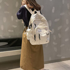 Mochila casual de náilon com vários bolsos mochila de viagem escolar universitária menina (branca) comprar usado  Enviando para Brazil
