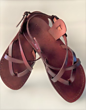Sandalias bíblicas Jesús cuero genuino natural hechas a mano desde Jerusalén talla 5-15 segunda mano  Embacar hacia Mexico