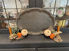 Bandeja de servir oval de metal galvanizado primitiva fazenda rústica 18x13 comprar usado Bandeja de servir oval de metal galvanizado primitiva fazenda rústica 18x13 comprar usado  Enviando para Brazil