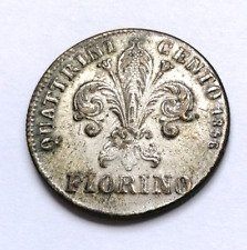 GRANDUCATO DI TOSCANA  LEOPOLDO II   FIORINO DA 100 QUATTRINI  1858  !! FALSO !! comprar usado  Enviando para Brazil