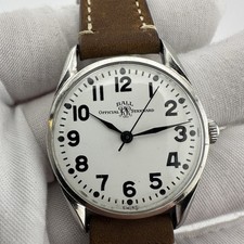 Vintage BALL Oficial RR Padrão Aço Inoxidável 34mm Hacking Segundo Relógio de Pulso, usado comprar usado  Enviando para Brazil