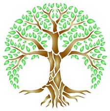 Sacred Mandala World Tree Stencil - Tree of Life Wall Painting Template (10 x 10 segunda mano  Embacar hacia Mexico