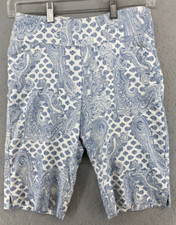 Bermuda McCulleys Orient feminina XS azul branca paisley feita nos EUA comprar usado  Enviando para Brazil