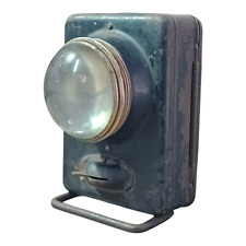 Usado, Lanterna de bateria vintage antiga forma única vidro de ferro feita à mão, Alemanha comprar usado  Enviando para Brazil