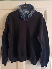 Men navy jumper for sale  LONDON