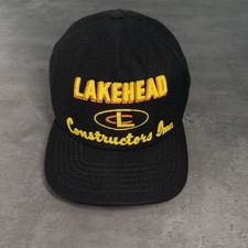 Chapéu Snapback Vintage Anos 70 Anos 80 Preto Amarelo Laranja Estampa Puff Construção Caminhoneiro comprar usado  Enviando para Brazil