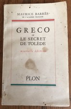 Greco secret tolède d'occasion  Angoulême