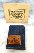 Levi Strauss Secretary Vintage Western Cowboy Carteira Denim Couro Feito Nos EUA NOVO comprar usado  Enviando para Brazil
