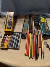 LOTE de lápis de cor carvão usado vintage suprimentos de arte águia prismacolor geral comprar usado  Enviando para Brazil