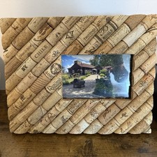 Moldura para foto de cortiça vinho feita à mão vinícola única Califórnia Ohio, usado comprar usado  Enviando para Brazil