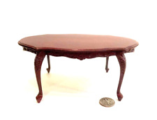 MESA DE SALA DE JANTAR MINIATURA CASA DE BONECAS ACABAMENTO EM MOGNO comprar usado  Enviando para Brazil