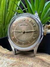 Męska vintage Delbana Swiss 17 klejnotów czerwona strzałka druga tarcza z patyną, rzadka. na sprzedaż  PL