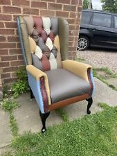 Patchwork leather chesterfield for sale  BIRMINGHAM