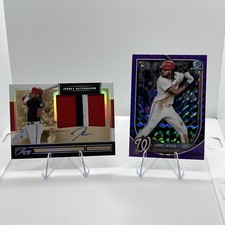 2025 Panini Three And Two James Wood Patch Auto /49 & Bowman Purple Geo /250, usado comprar usado  Enviando para Brazil