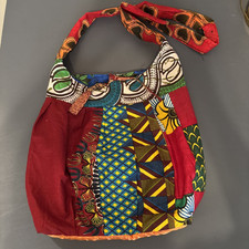 Bolsa tiracolo feita à mão boho hippie tecido multicolorido bolsa tote tamanho: G, usado comprar usado  Enviando para Brazil