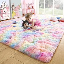 Rainbow fluffy shaggy for sale  ILFORD