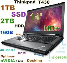 Thinkpad T430 14.0" Core-i7 (1TB SSD + 2TB HDD) DVDRW 16GB nVIDIA + Docking, usado comprar usado  Enviando para Brazil