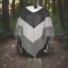 Poncho grau schwarz gebraucht kaufen  Leverkusen
