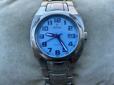 Relógio de pulso feminino Festina tom prata mostrador azul data calendário, usado comprar usado  Enviando para Brazil