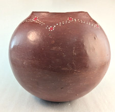 Pote de cerveja zulu africano argila ukhamba tribal decorado à mão - lascado e vendido como está comprar usado  Enviando para Brazil