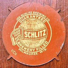 Usado, 1930s SCHLITZ Brewing Beer Bottle Cap Slug, Milwaukee WI comprar usado  Enviando para Brazil