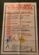 HAIR 1979 Original Vintage Cartaz de Filme de Uma Folha 27” X 41” Dobrado 79-0049 comprar usado  Enviando para Brazil