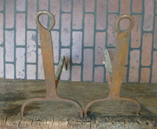 Antique andirons small for sale  Johnson
