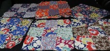 28 ANTIGAS COLCHAS QUADRADAS DE SACO DE RAÇÃO FEITO À MÃO E COSTURADO DA DÉCADA DE 1930 11" X 11" FLORAL, usado comprar usado  Enviando para Brazil