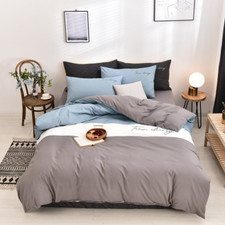 Usado, Conjunto de roupa de cama de algodão lavado luxo nórdico 4 peças fronha king size conjuntos de capa de edredom comprar usado  Enviando para Brazil